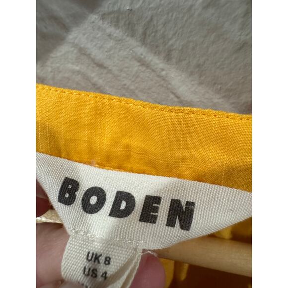 Boden Sunny Yellow Blouse Embroidered US 4 - Picture 2 of 5